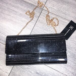 Inc Marietta Elongated Glitter Evening Clutch